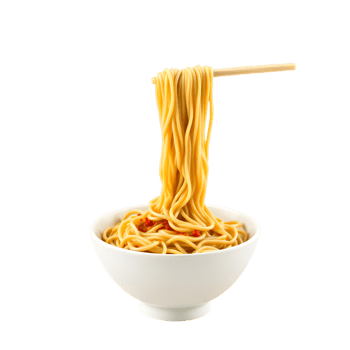 A bowl of noodles with chopsticks on top png