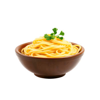 Spaghetti in a bowl on a black background png