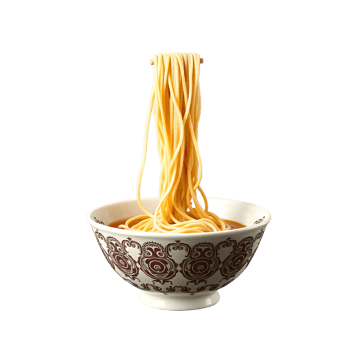 A bowl of spaghetti is shown on a black background png