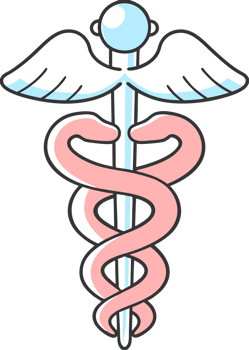 Illustration The Staff of Hermes as a symbol of medicine and pharmacology png