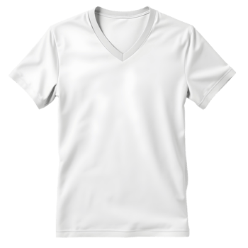 A white v - neck t - shirt on a black background png