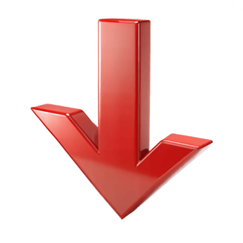 Downward Pointing Arrow with Transparent Background Perfect for Digital Design png