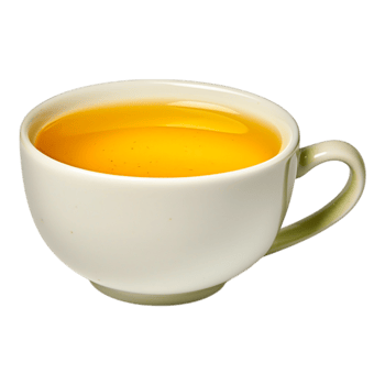 Warm Herbal Tea in White Ceramic Cup png