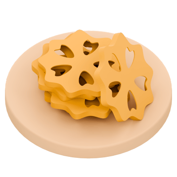3D illustration of kembang goyang a typical Indonesian food png