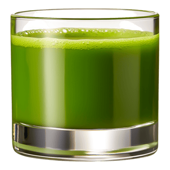 Fresh Green Juice in Glass with Foamy Top png