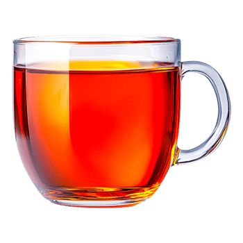 Transparent Glass Mug with Hot Tea Captured in Bright Light png
