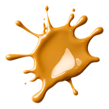 Vibrant Brown Paint Splash with Dynamic Drips and Splatter Effects png