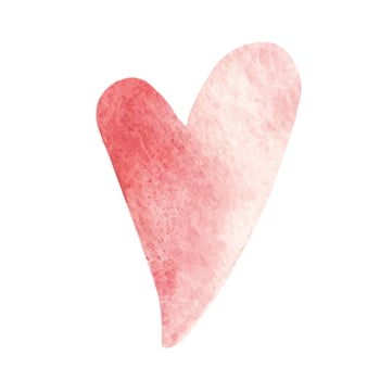 Red heart. Symbol of Love and Romance. Watercolor hand drawn Love symbol isolated on a white background. Valentines day design element for cards, invitations and prints. vector