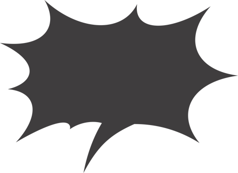 Comic speech bubble. Manga frame with bomb explosion effect. Boom cloud silhouette for text. Surprise box for sale banner. png