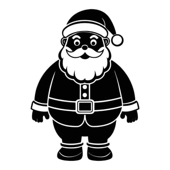 Christmas Santa Claus silhouette , Illustration, Santa Claus , Art, Christmas Santa Claus Silhouette, Santa Claus with a bag cartoon Character icon vector
