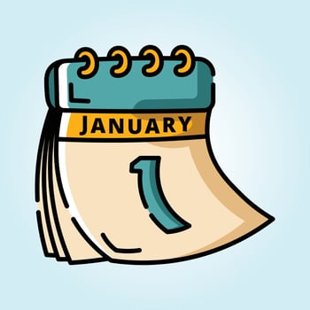 January First Day New Year Calendar Illustration Design vector