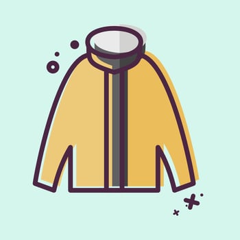 Icon Zip Hoody. related to Fashion symbol. MBE style. simple design editable vector
