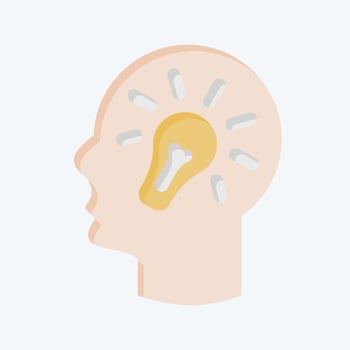 Icon Creativity. related to Media and Advertising symbol. flat style. editable vector