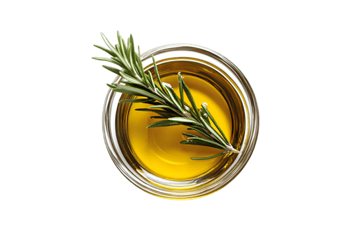 Rosemary sprig in oil on a transparent background png