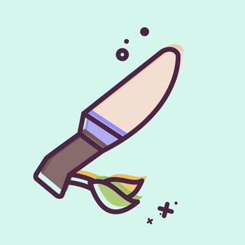 Icon Knife. related to Native American symbol. MBE style. design editable vector