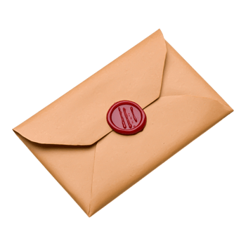 Vintage Envelope with Wax Seal png