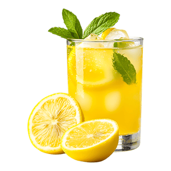Refreshing Lemonade Drink with Mint and Fresh Lemon Slices png