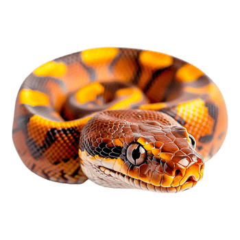 Vibrant Close-Up of a Colorful Snake with Detailed Scales png