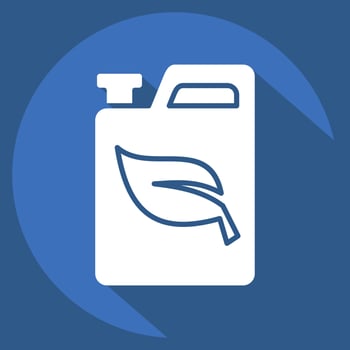 Icon Biofuel. related to Energy Storage symbol. long shadow style. editable vector