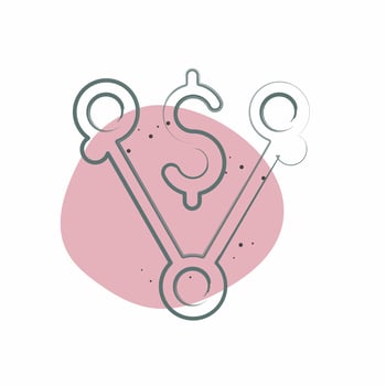 Icon Off Peak Pricing. related to Energy Storage symbol. Color Spot Style. editable vector