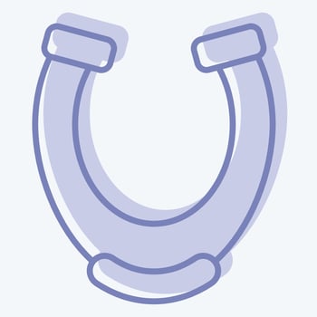 Icon Horseshoe. related to Equestrian Sport symbol. two tone style. design editable vector