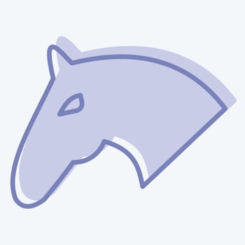 Icon Horse. related to Equestrian Sport symbol. two tone style. design editable vector