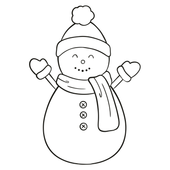 Lovely Snowman Doodle Illustration png
