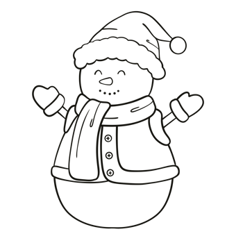 Cute Snowman Winter Doodle Art png