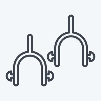 Icon Spurs. related to Equestrian Sport symbol. line style. design editable vector