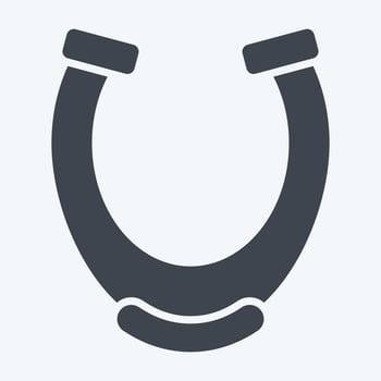 Icon Horseshoe. related to Equestrian Sport symbol. glyph style. design editable vector