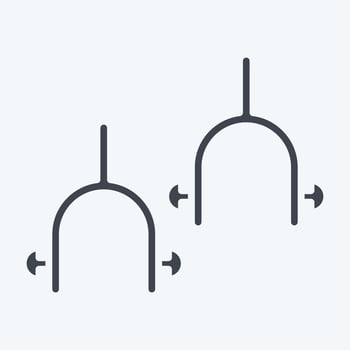 Icon Spurs. related to Equestrian Sport symbol. glyph style. design editable vector
