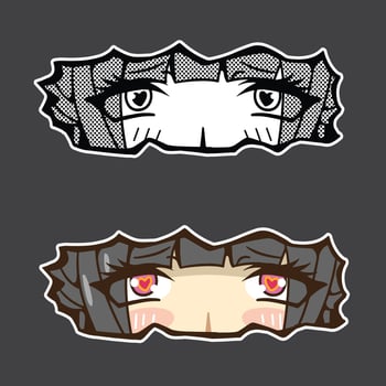 set of eye anime girl good for sticker, decals, t shirt design, printable, etc vector