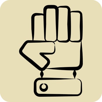 Icon Opposition. related to Electiont symbol. hand drawn style. simple design editable vector