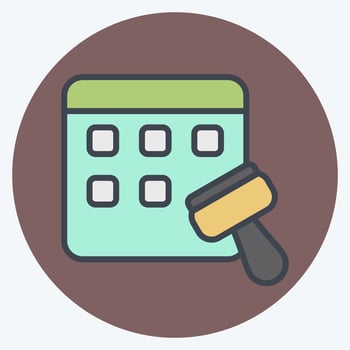 Icon Election Dates. related to Electiont symbol. color mate style. simple design editable vector