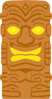 Tiki Polynesia Beach Totem Resort vector