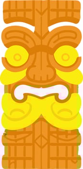 Statue Polynesia Mask Decoration Wood vector
