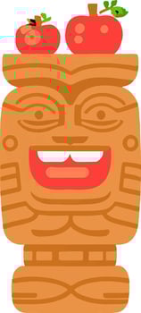 Legend Polynesia Mask Totem Adventure vector