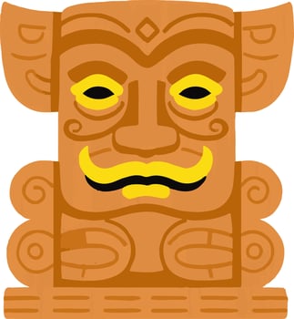 Tiki Polynesia Tribe Representation Wood vector