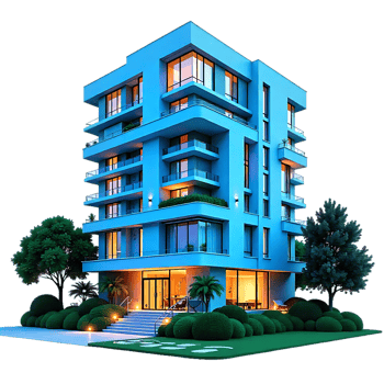 Luxury residential property asset png