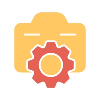 Photo Gear Icon Design vector