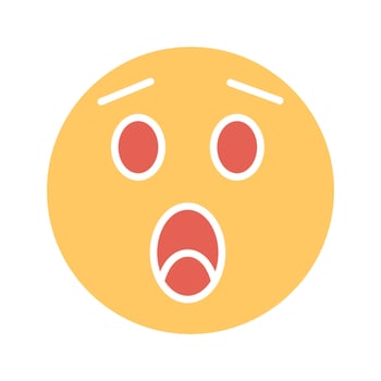 Astonished Face Icon Design vector