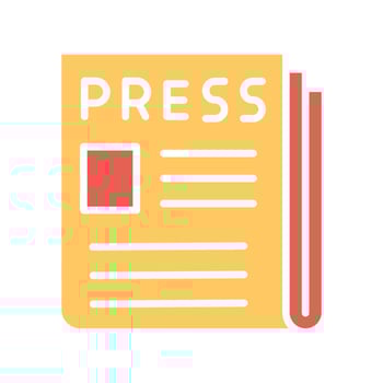 Press Release Icon Design vector