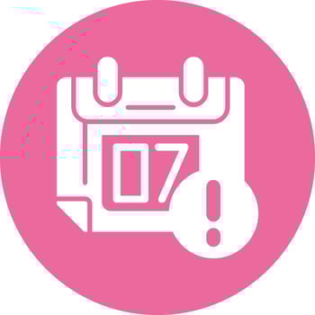 Calendar event Solid Circle Style Icon vector