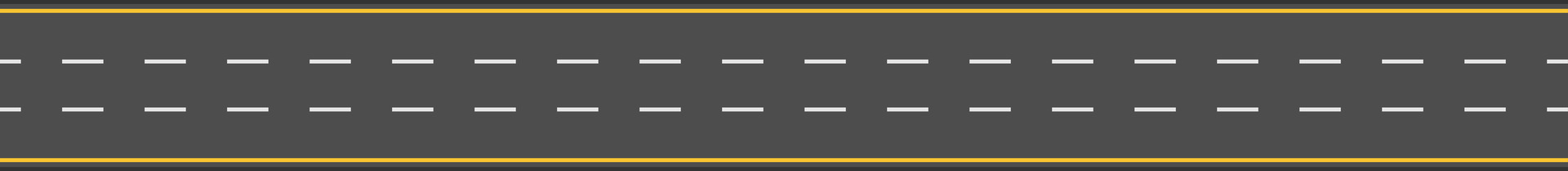 Seamless texture of an asphalt road surface featuring white dashed lines and yellow edges, ideal for backgrounds, game development, or any project requiring a realistic road depiction vector