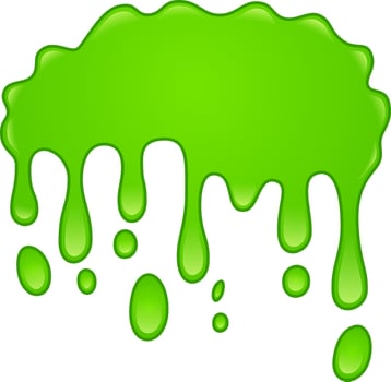 Viscous bright green goo is slowly dripping down, forming a playful array of irregular blobs and drops, creating a sticky, vibrant visual that captures attention and sparks imagination vector