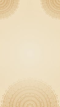 Clean And Simple Traditional Hand Drawn Gold Mandala Art Vertical Background with Intricate Circular Patterns vector