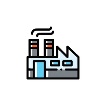 Industrial factory icon vector