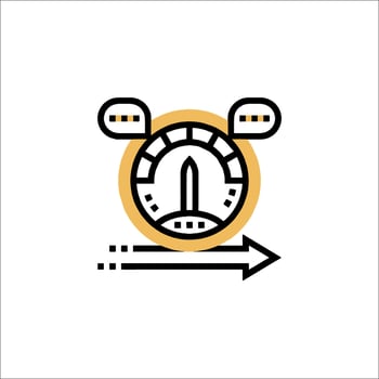 Speedometer icon illustration vector