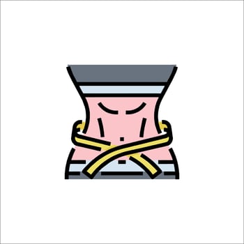 A cartoon illustration of a waistband vector
