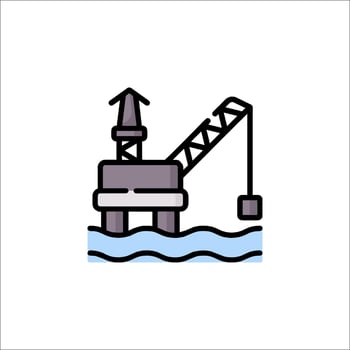 Oil rig icon illustration vector